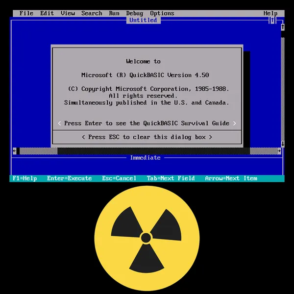 My first even program - Radiation hazard sign