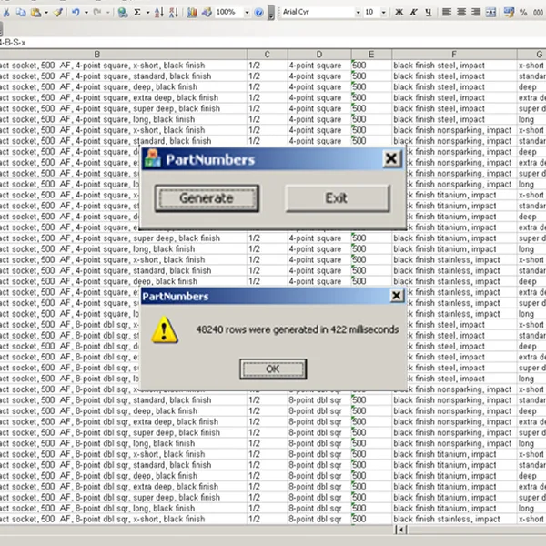 Part Numbers Generator